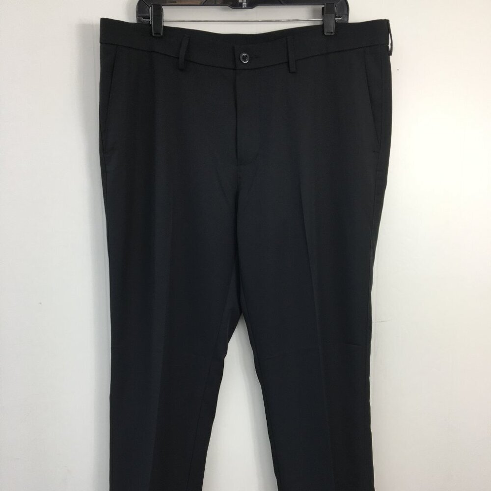 Hagar Mens Straight Fit it Black Dress Pants Size 38x29 EXCELLENT Condition